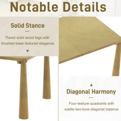 Walker Edison | Classic Modern 7-Piece Dining Table Set for 6
