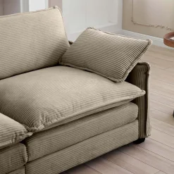 Walker Edison | Cloud Deep Sofa Chair With Ottoman