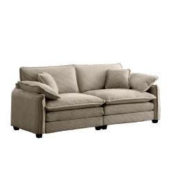 Walker Edison | Cloud Deep Corduroy Loveseat Couch