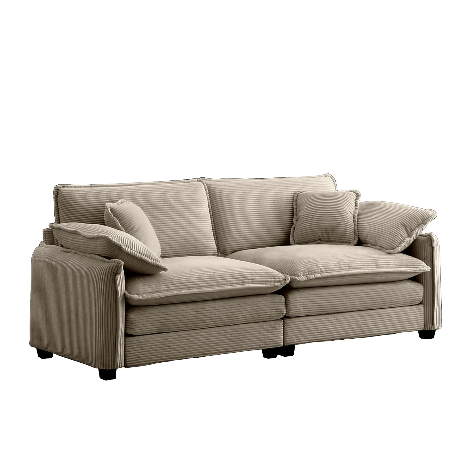 Walker Edison | Cloud Deep Corduroy Loveseat Couch