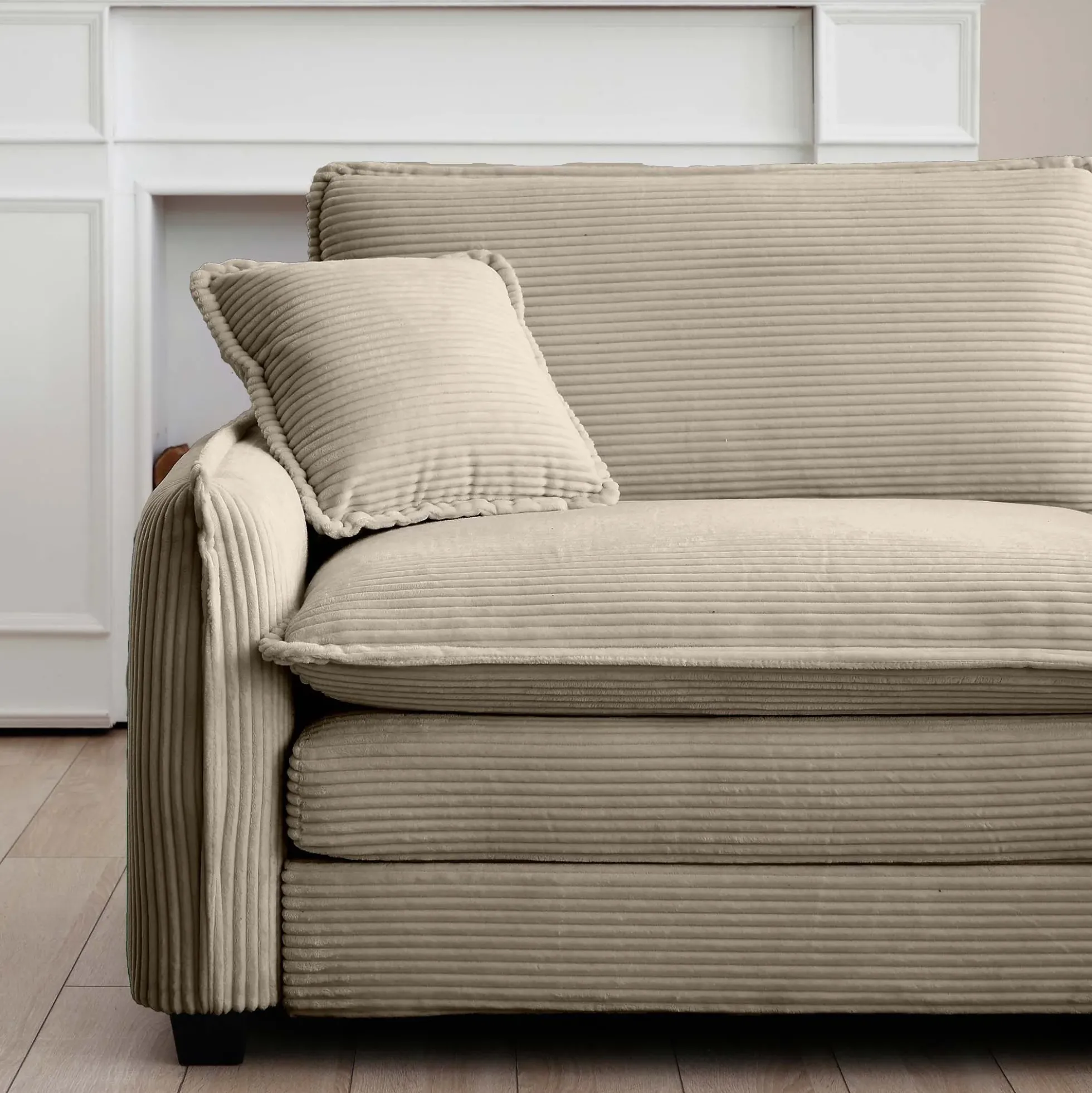 Walker Edison | Cloud Deep Corduroy Loveseat Couch
