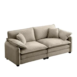 Walker Edison | Cloud Deep Corduroy Loveseat Couch