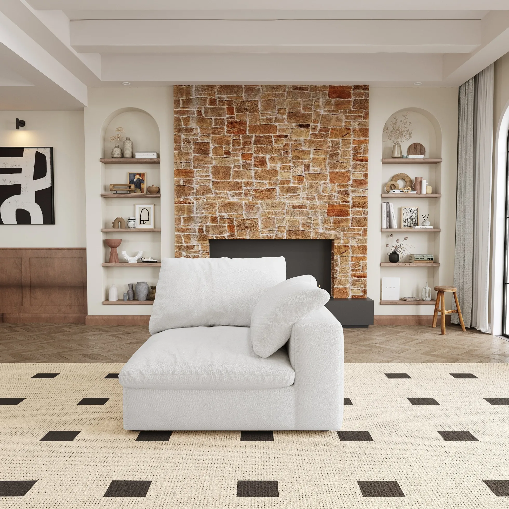 Walker Edison | Cloud Modular 80' Down Filled Loveseat Sofa