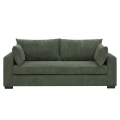 Walker Edison | Coastal Green Corduroy Loveseat Cloud Sofa