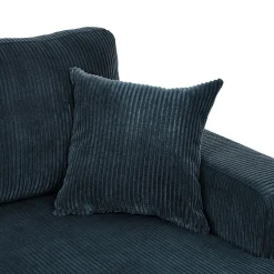 Walker Edison | Coastal Teal Corduroy Double Chaise Cloud Sectional Sofa