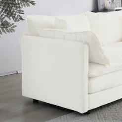 Walker Edison | Comfy Cloud Modular Sectional Sofa with Ottoman
