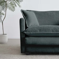 Walker Edison | Comfy Modular Cloud L Shaped Sectional Sofa With Ottoman