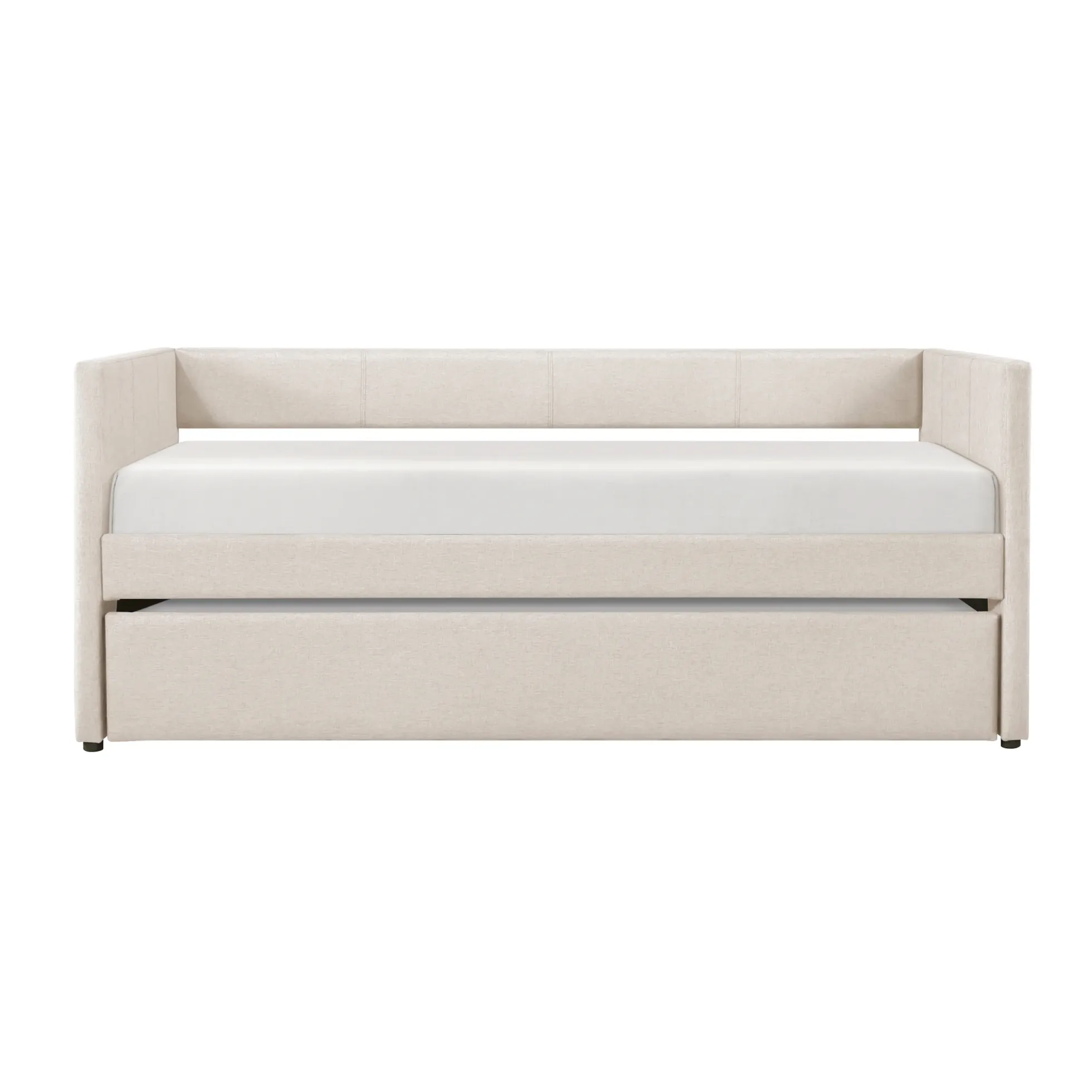 Walker Edison | Contemporary Modern Upholstered Twin Trundle Daybed
