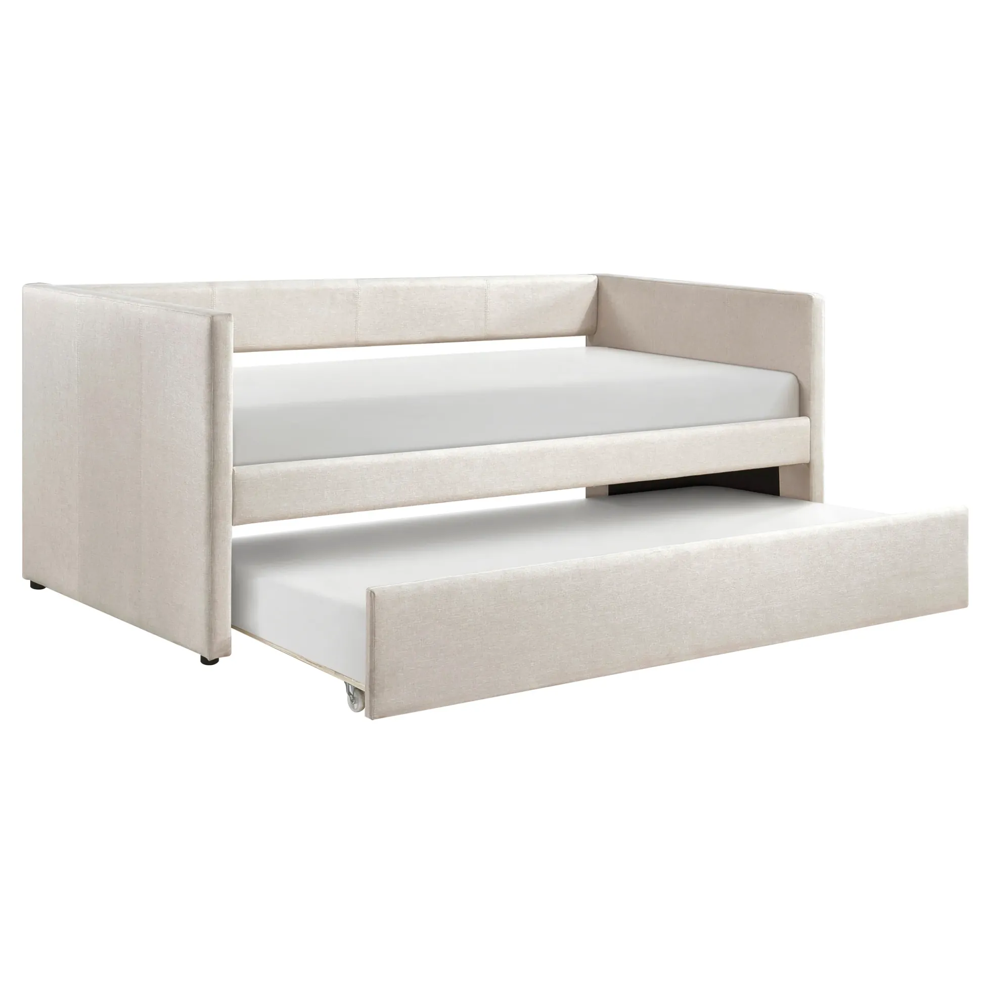 Walker Edison | Contemporary Modern Upholstered Twin Trundle Daybed