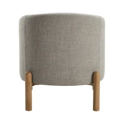 Walker Edison | Contemporary Style Accent Chair with Solid Wood Legs