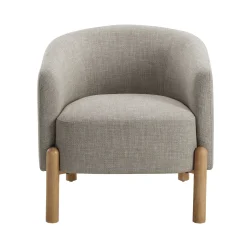 Walker Edison | Contemporary Style Accent Chair with Solid Wood Legs