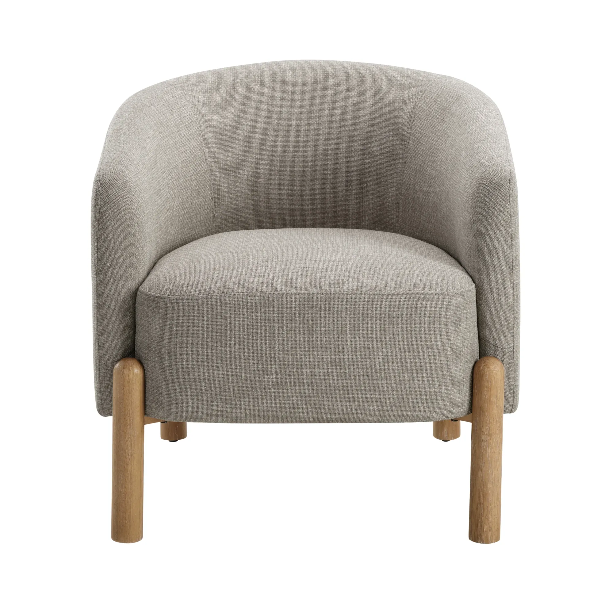 Walker Edison | Contemporary Style Accent Chair with Solid Wood Legs