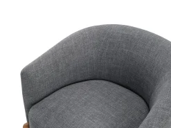 Walker Edison | Contemporary Style Accent Chair with Solid Wood Legs