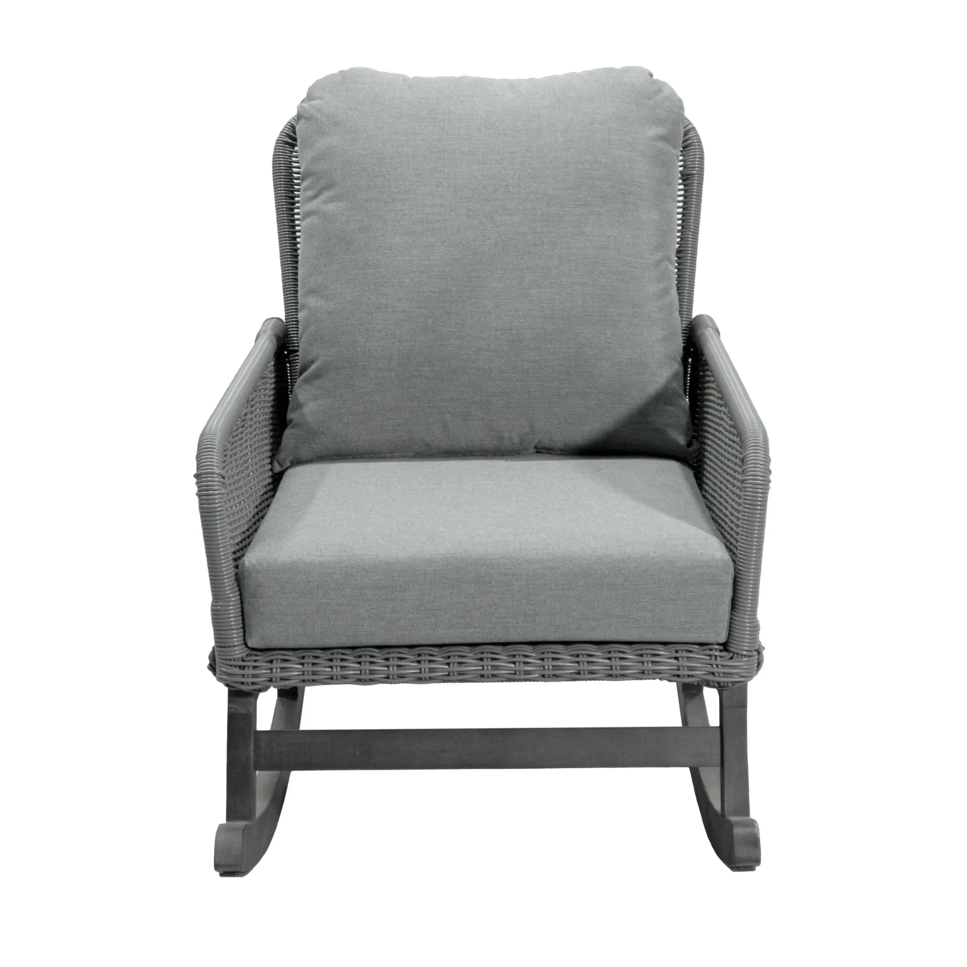 Walker Edison | Contemporary Minimalist Outdoor Rocking Chair Set of 2