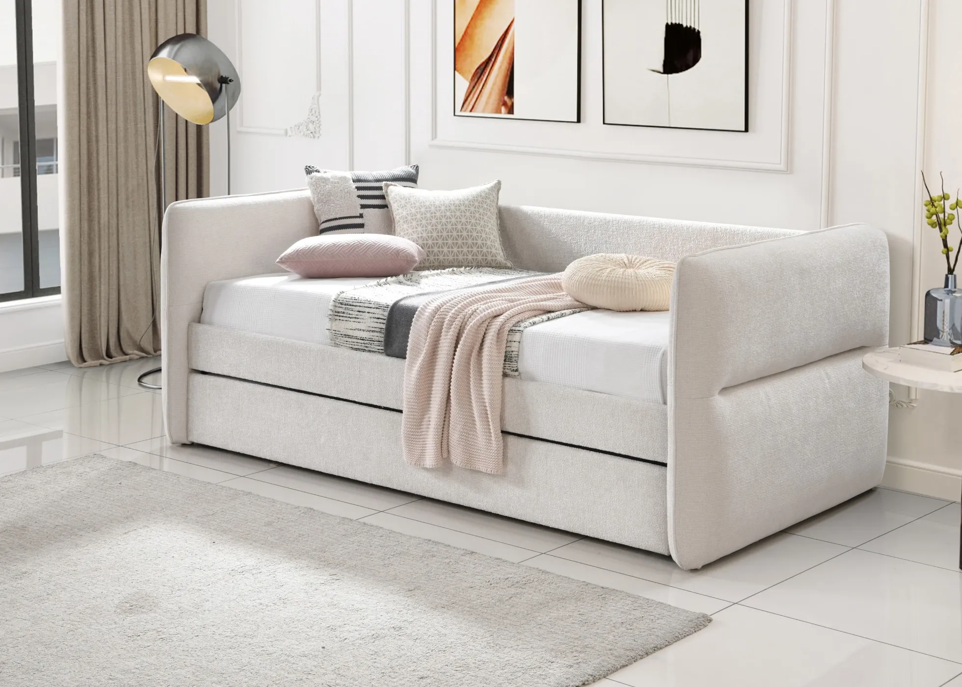 Walker Edison | Contemporary Modern Pull Out Daybed