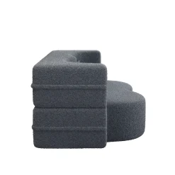 Walker Edison | Convertible Modern Teddy Floor Full Size Sofa Bed with Pillows