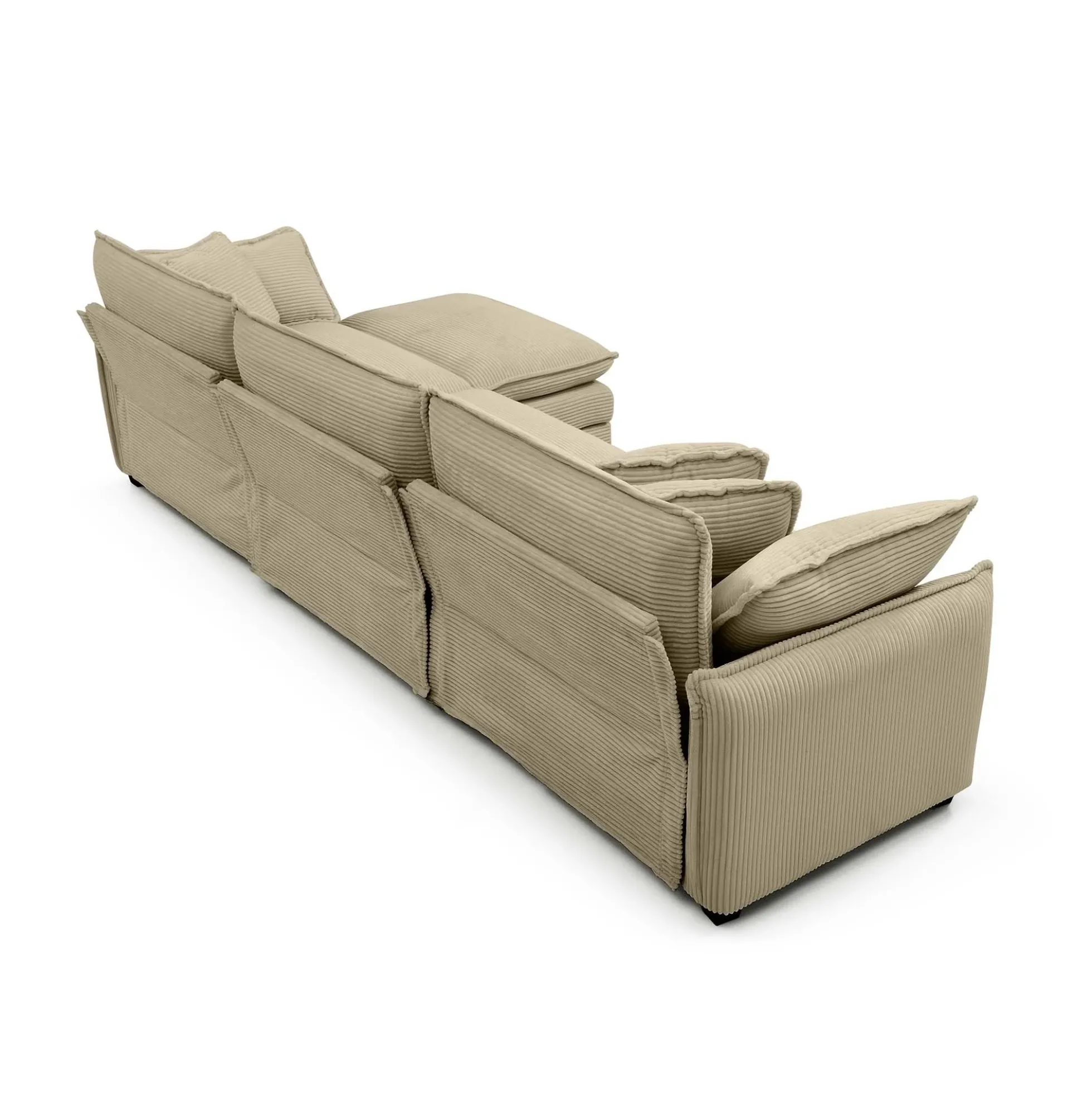 Walker Edison | Corduroy Cloud Couch with Ottoman