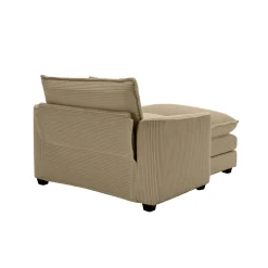 Walker Edison | Corduroy Deep Seat Sofa Chair with Ottoman