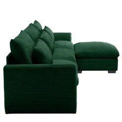 Walker Edison | Corduroy Sectional Sofa with Storage Ottoman