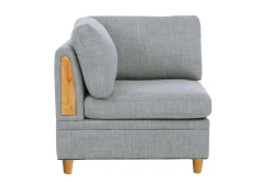 Walker Edison | Corner 5 Piece Modular Sofa Set with Ottoman