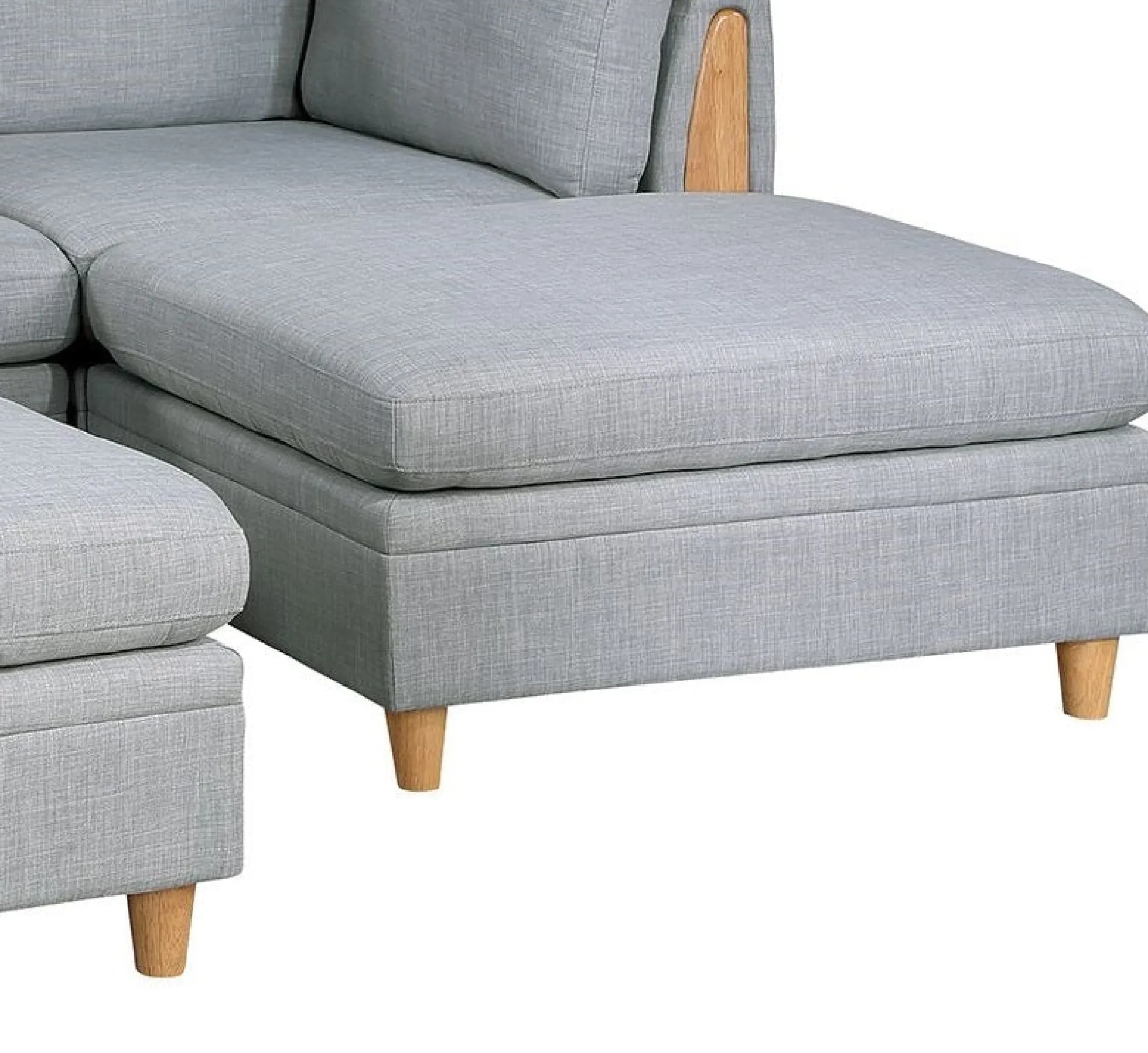 Walker Edison | Corner 5 Piece Modular Sofa Set with Ottoman