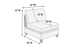 Walker Edison | Corner 5 Piece Modular Sofa Set with Ottoman