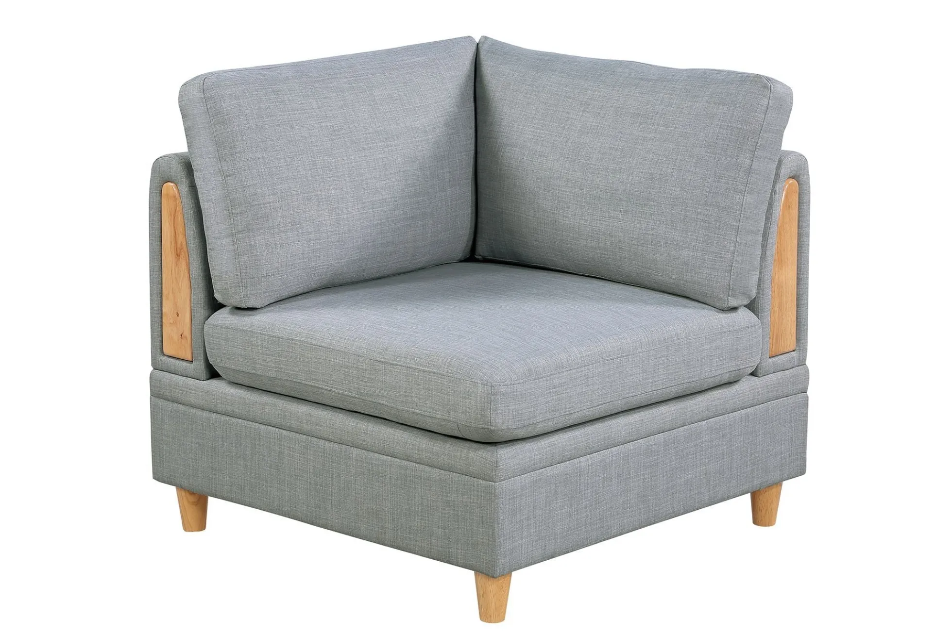 Walker Edison | Corner 5 Piece Modular Sofa Set with Ottoman