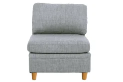 Walker Edison | Corner 5 Piece Modular Sofa Set with Ottoman