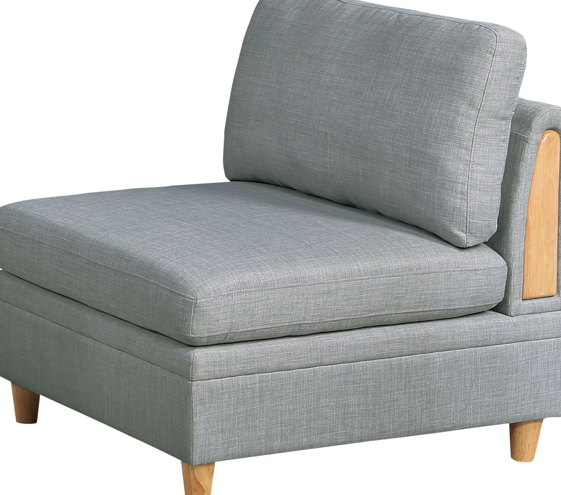 Walker Edison | Corner 5 Piece Modular Sofa Set with Ottoman
