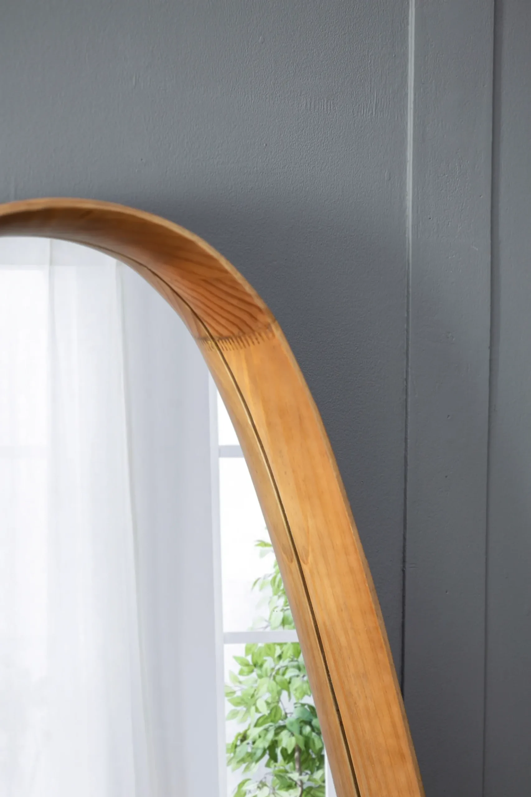 Walker Edison | Curve Design Wood Mirror