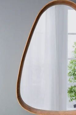 Walker Edison | Curve Design Wood Mirror