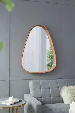 Walker Edison | Curve Design Wood Mirror