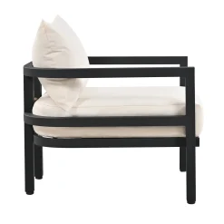 Walker Edison | Curve Design Steel Outdoor Sofa Set
