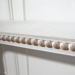 Walker Edison | Curve Design Washed White 59" Entryway Console Table