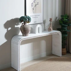 Walker Edison | Curve Design Washed White 59