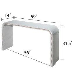 Walker Edison | Curve Design Washed White 59