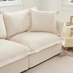 Walker Edison | Deep Seat Slipcovered Accent Chair Set