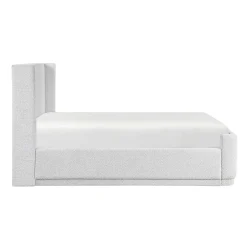 Walker Edison | Elegant Wingback Headboard Queen Platform Bed