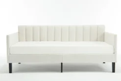 Walker Edison | Elena Twin Size Ivory Boucle Upholstered Daybed