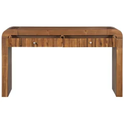 Walker Edison | Entryway Fluted Curve Design Console/Desk Table with Drawers