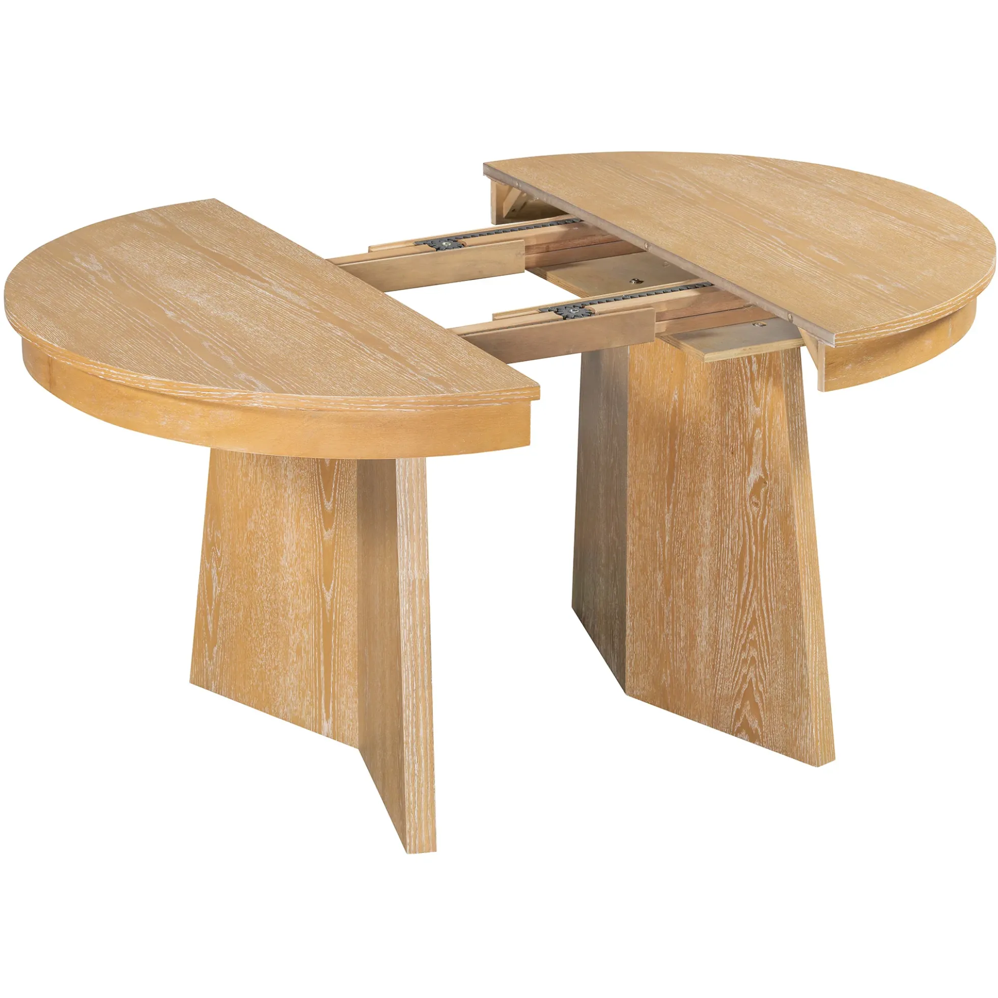 Walker Edison | Extendable 5-Piece Round Dining Table Set for 4