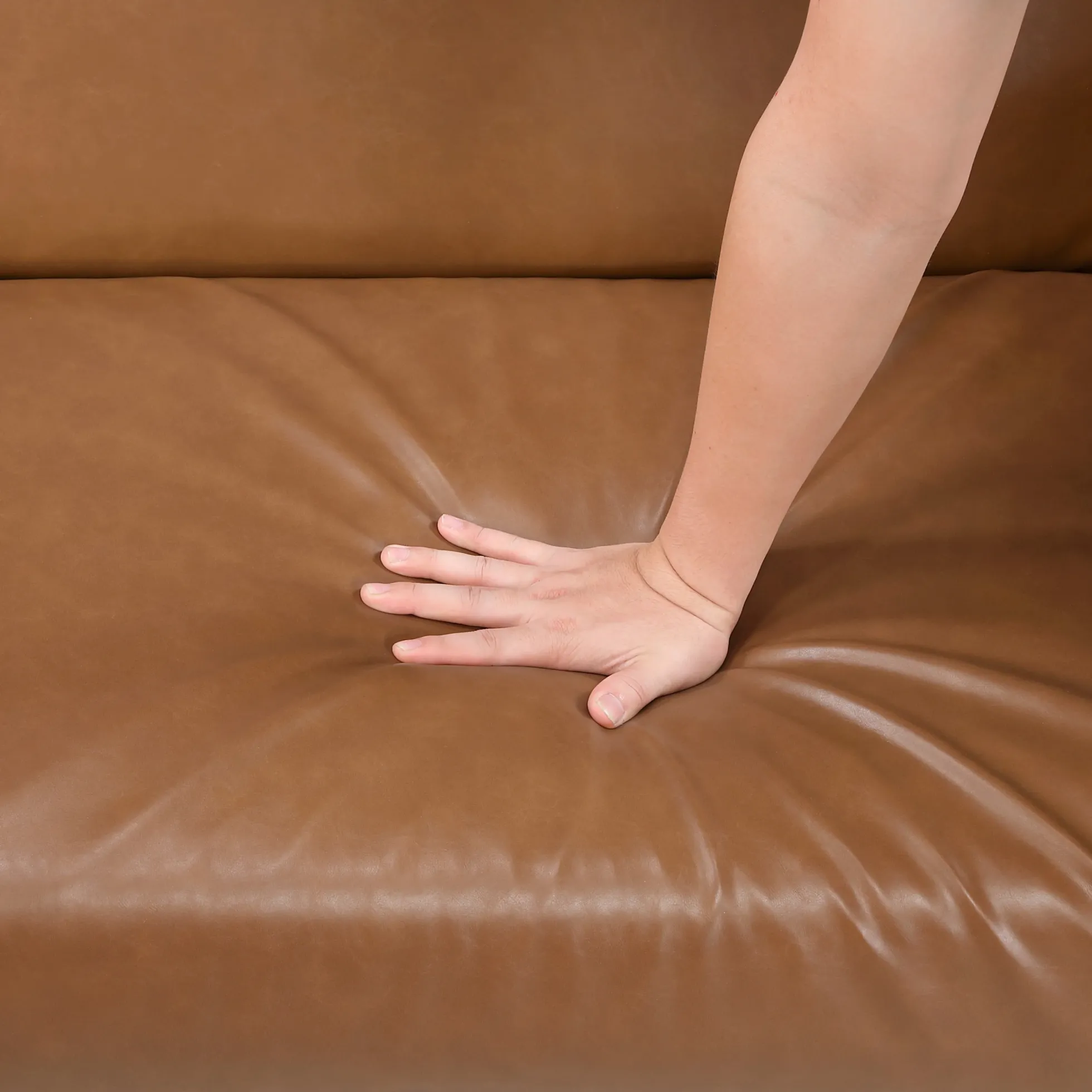 Walker Edison | Faux Leather Convertible Sleeper Sofa