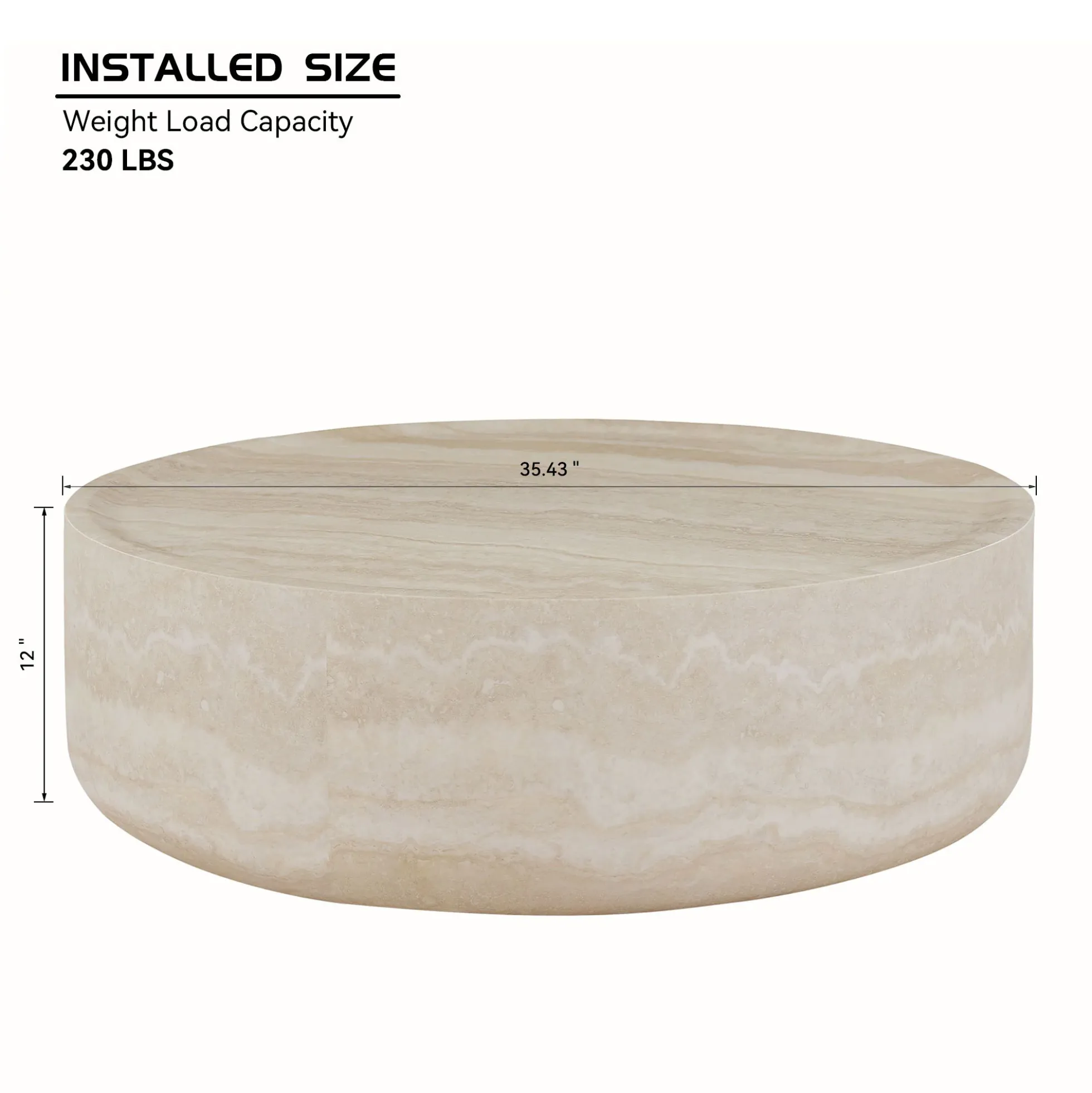 Walker Edison | Faux Marble Pattern Modern Coffee Table