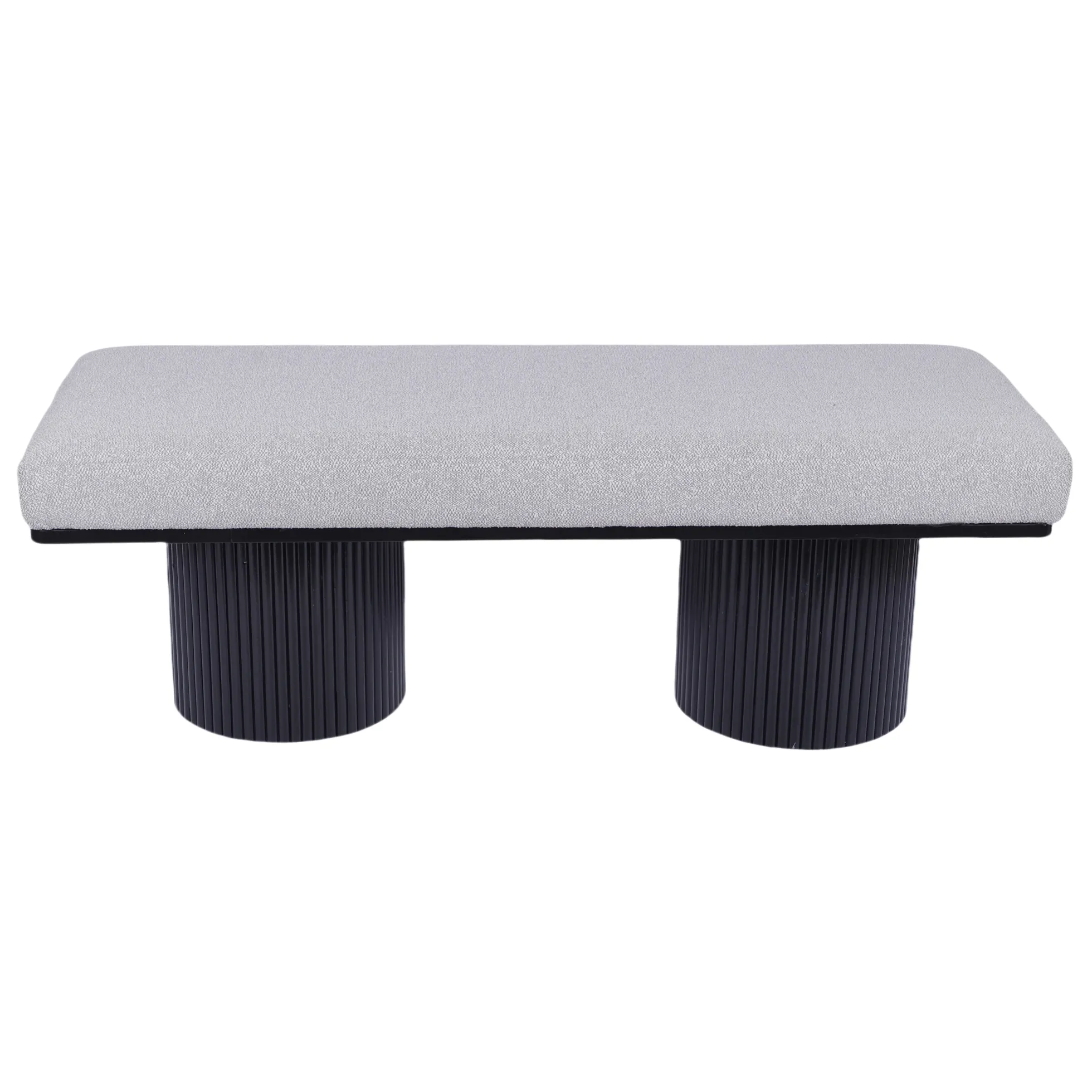 Walker Edison | Fluted Base Upholstered Bench
