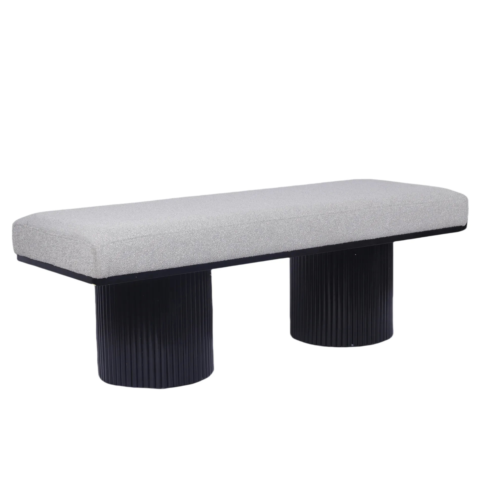 Walker Edison | Fluted Base Upholstered Bench
