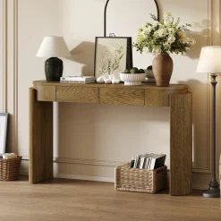 Walker Edison | Fluted Design Entryway Console Table and 2 Drawers