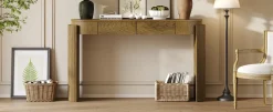 Walker Edison | Fluted Design Entryway Console Table and 2 Drawers