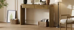 Walker Edison | Fluted Design Entryway Console Table and 2 Drawers