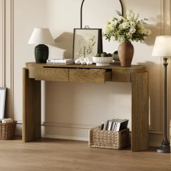 Walker Edison | Fluted Design Entryway Console Table and 2 Drawers