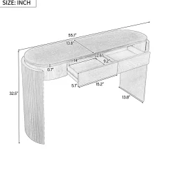 Walker Edison | Fluted Design Entryway Console Table and 2 Drawers